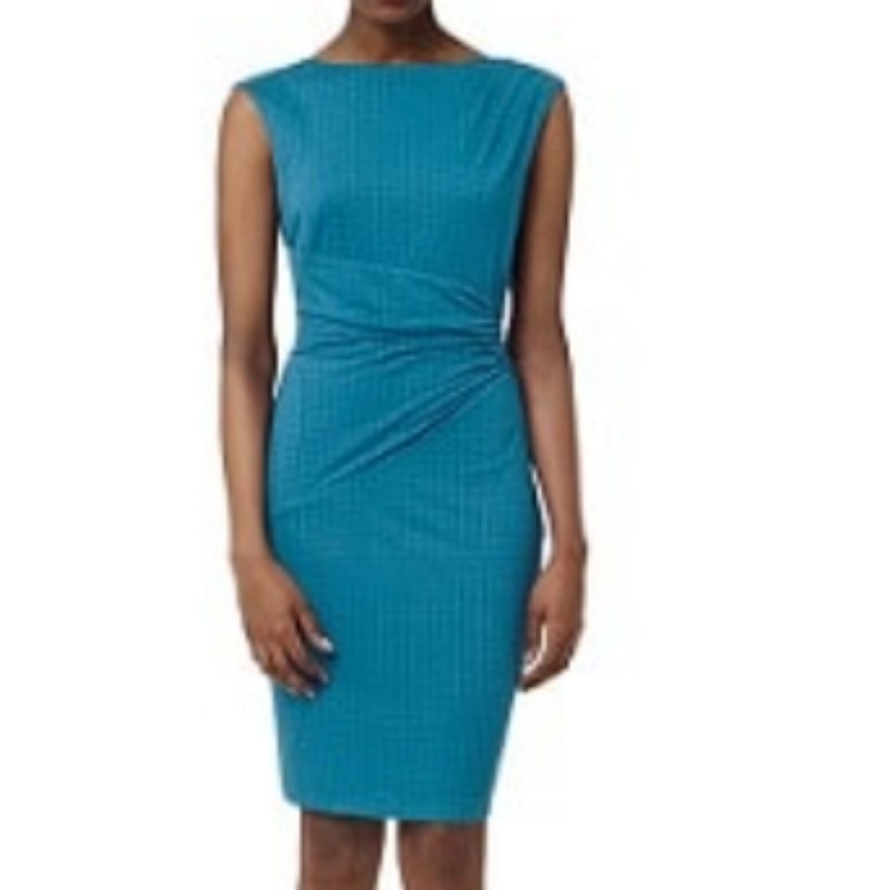 *NWT REISS Salma-Lace‎ Bodycon Aqua Midi Dress Size US 8